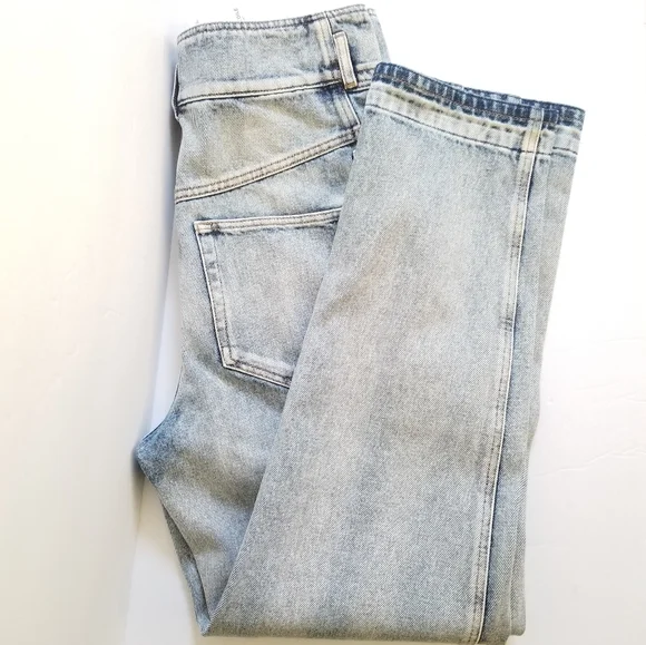 Isabel Marant Eliot High Waist Tapered Leg Jeans Size 38 Light Wash Blue - Picture 4 of 10